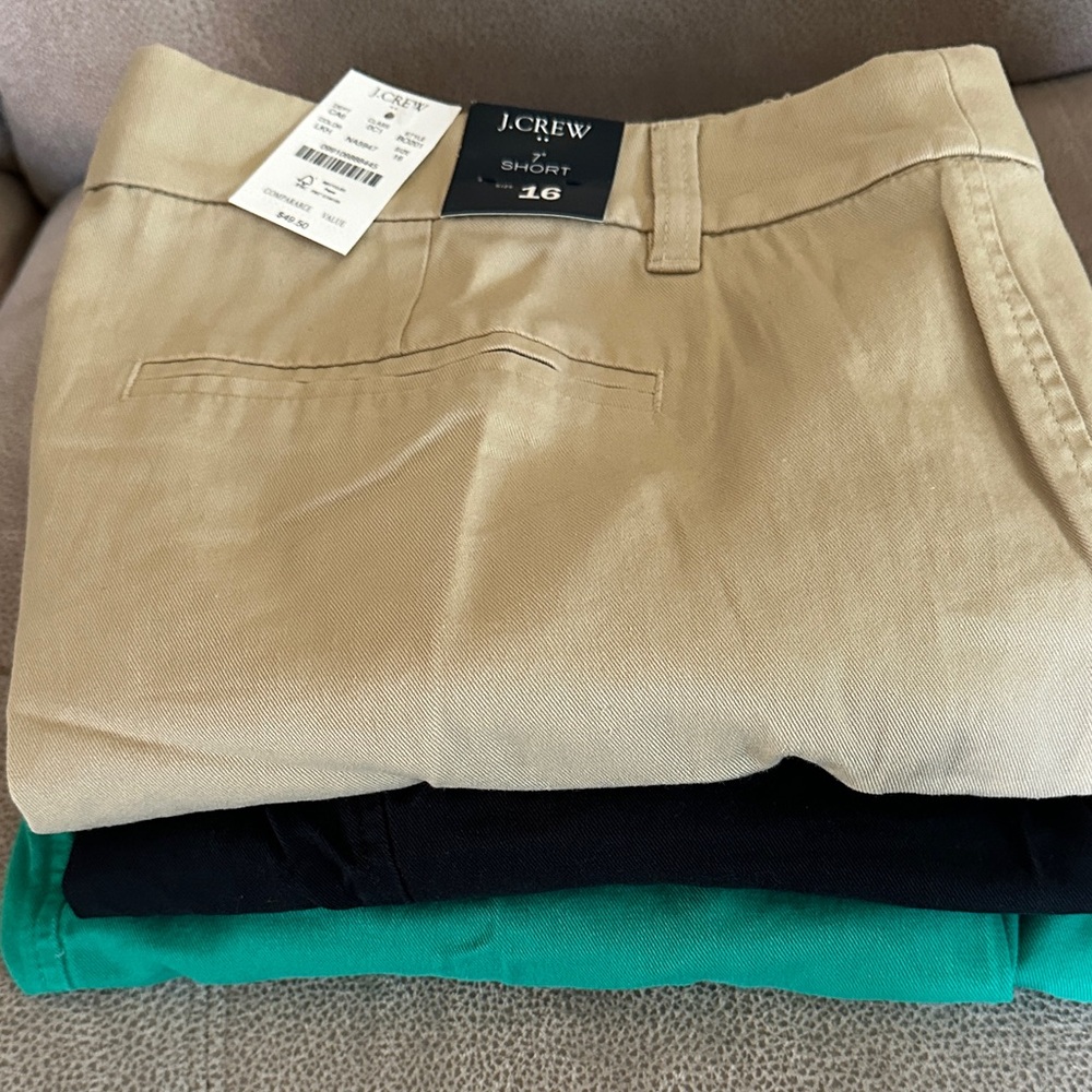 Lot of 3 J.Crew Factory 7” Chino Shorts